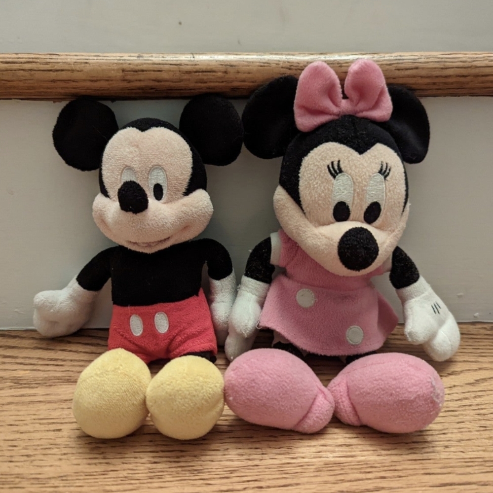 Small Mickey and Minnie plush set